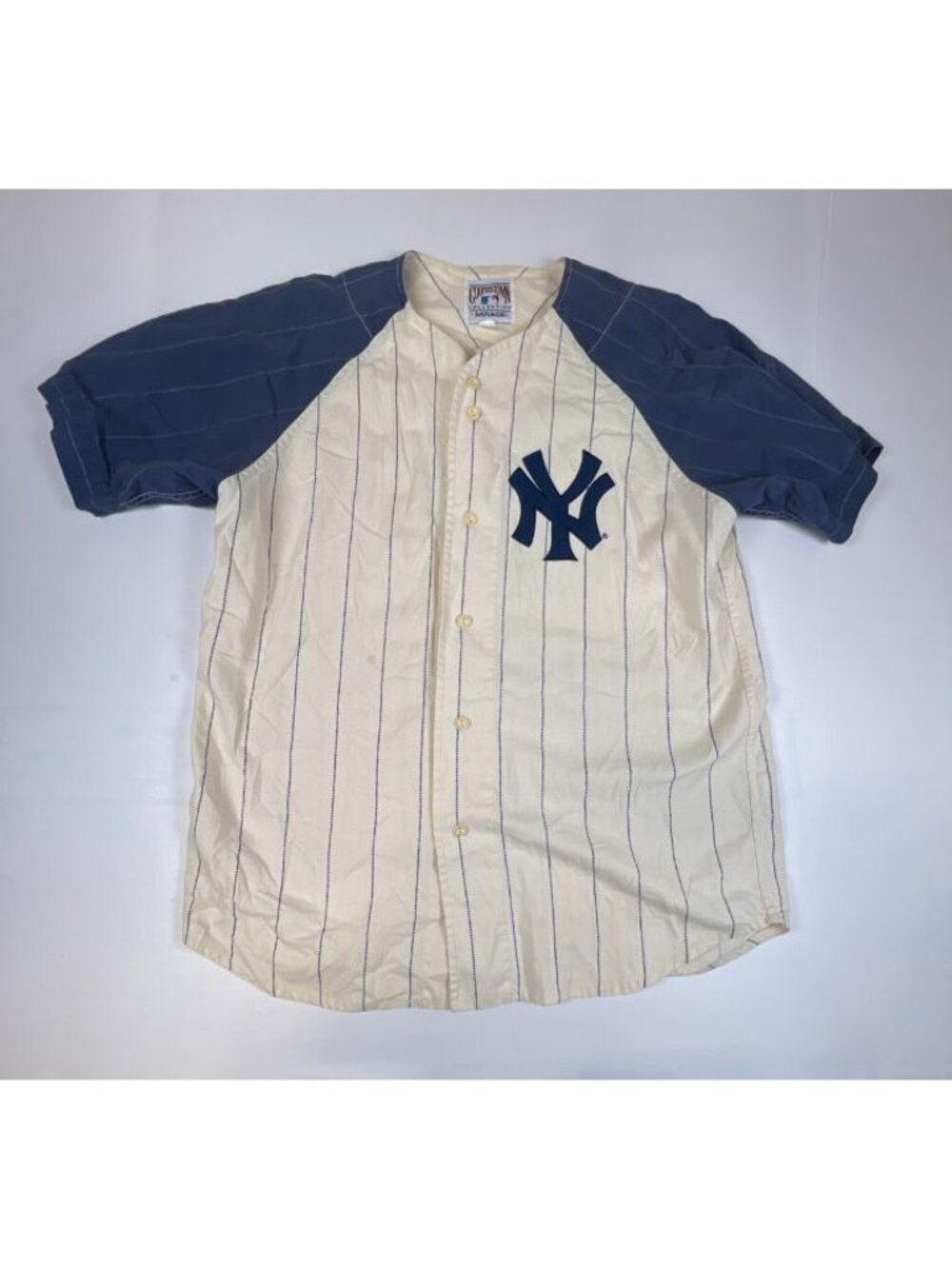 Vintage Mirage New York Yankees XL Pinstripe Jersey Cooperstown Joe DiMaggio